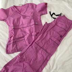 Pink Dickies scrub set